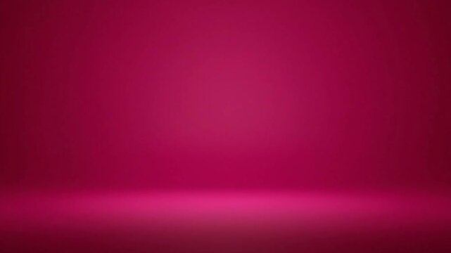 Empty vibrant magenta gradient studio background with illuminated floor for product display