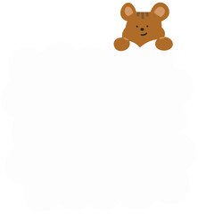 Fototapeta premium Cute Animal Text Box