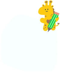 Fototapeta premium Cute Animal Text Box
