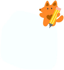 Fototapeta premium Cute Animal Text Box
