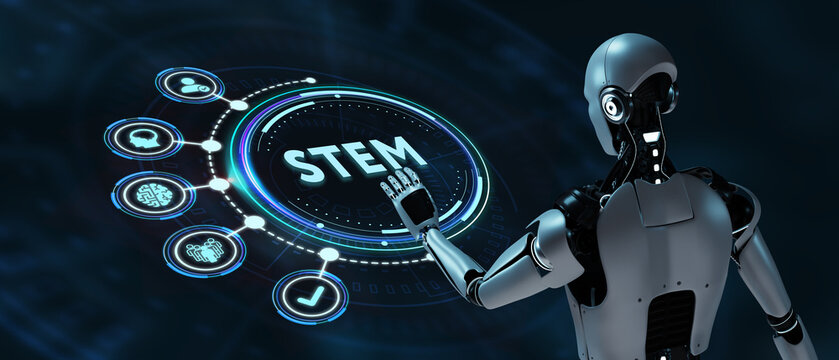 Science, technology, engineering and math. STEM concept. Business, Technology, Internet and network concept. 3d illustration