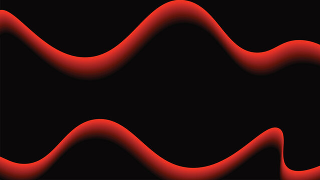 Abstract glowing red wave lines on dark background modern energy motion design futuristic digital art illustration