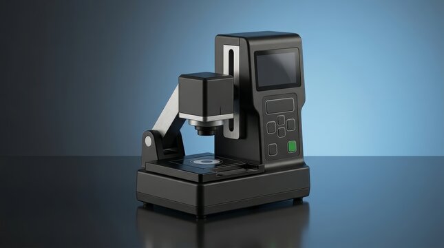 Film densitometer 3D render, radiographic density analyzer, X ray film measurement instrument, industrial inspection device, optical density meter, NDT equipment