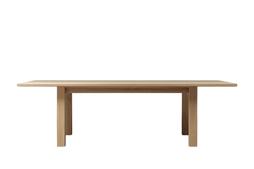 Fototapeta premium Light wood dining table with minimalist design providing a clean surface for product display or home decor, transparent background