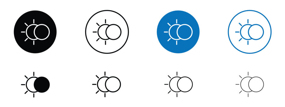 Eclipse icon solid symbols collection