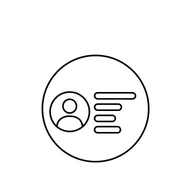 User profile and list icon