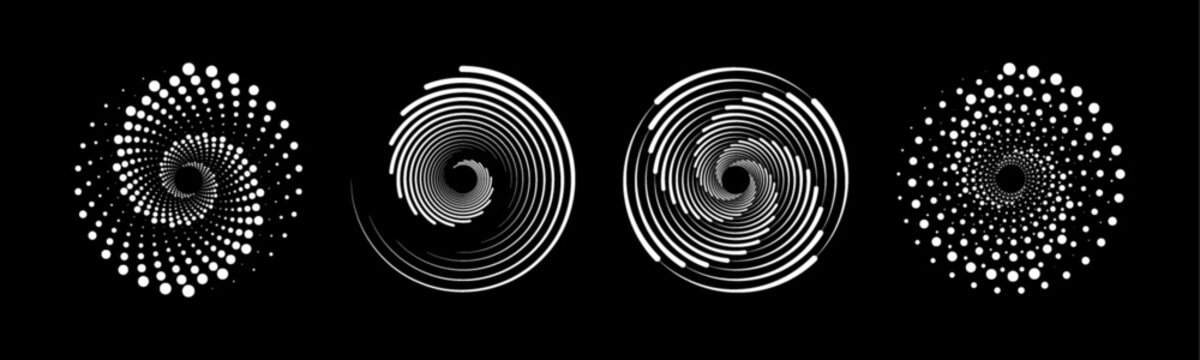 Clean orbital dot circles vector with contemporary minimalist style. Layered radial forms create subtle movement and visual harmony. Design resource png