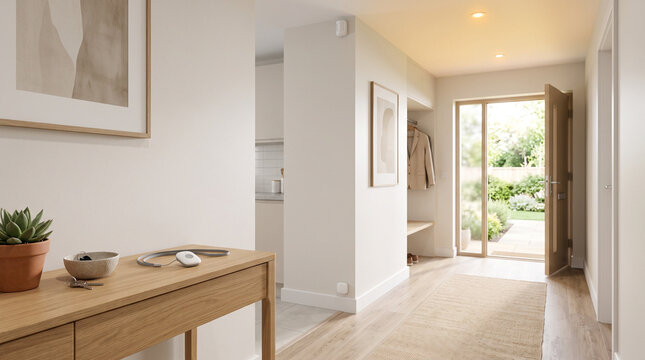 Smart Home Entrance with Safety Equipment for Seniors