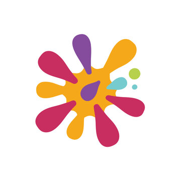 Colorful abstract splash shape