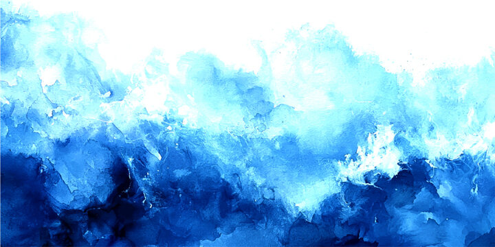 Abstract blue cloudscape background with white and dark blue tones, conveying a sense of mystery and depth.