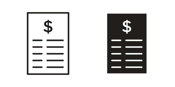 Payroll icon line logo pack