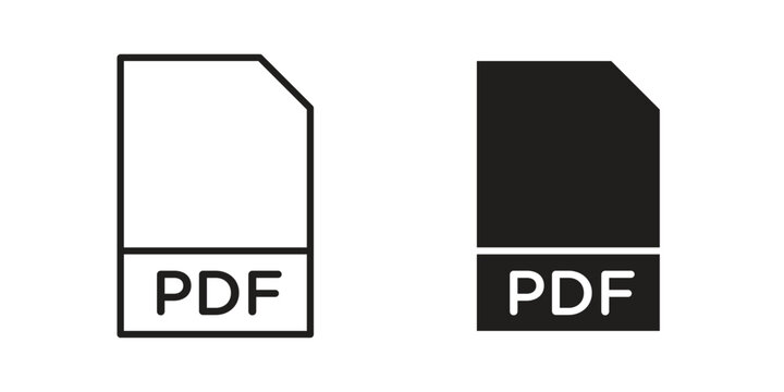 PDF file icon line logo pack