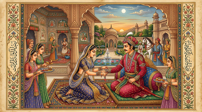 Royal Rajput Rakhi Illustration