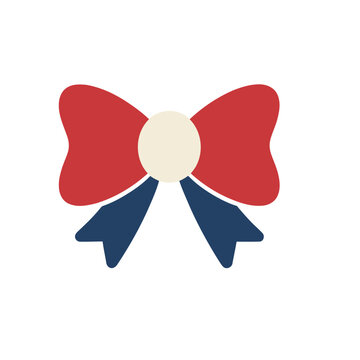 Red, white, and blue bow tie