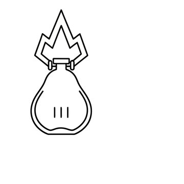 Zipper pull with mountain icon