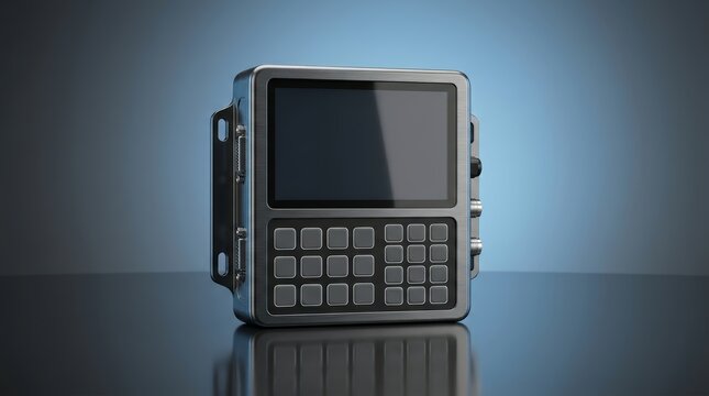 Digital readout unit 3D render, electronic measurement display, industrial DRO system, precision position display, machining readout module, metrology controller