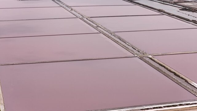 Salin de Giraud salt evaporation ponds in the Camargue region of France