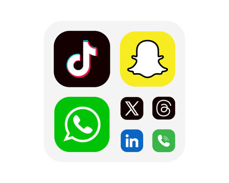 Popular Social Media App Icons Template