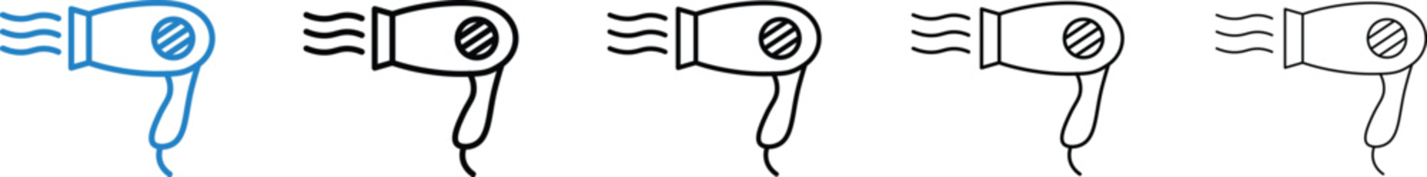 Blow dryer icon vector illustrations series