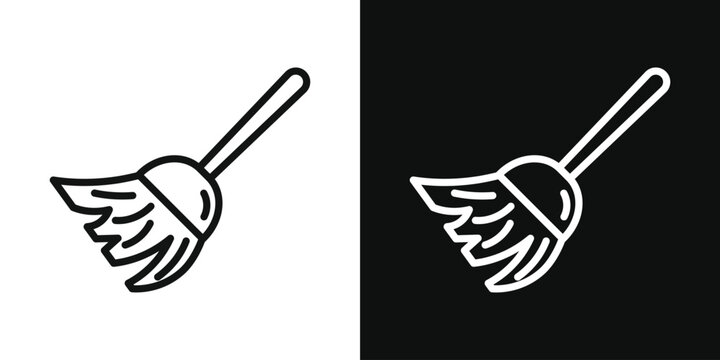 Broom icon vector illustrations series
