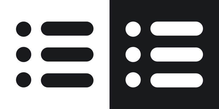 Bulleted list icon vector illustrations series