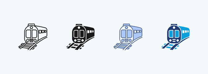 Railway multiple style icon collection © Joko