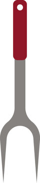 Cute meat fork barbecue party elements vector collection