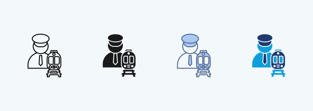 train driver multiple style icon collection