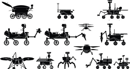Space exploration rovers and drones collection © SULTAN MIAH