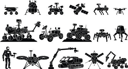 Space exploration robots and astronaut illustration © SULTAN MIAH