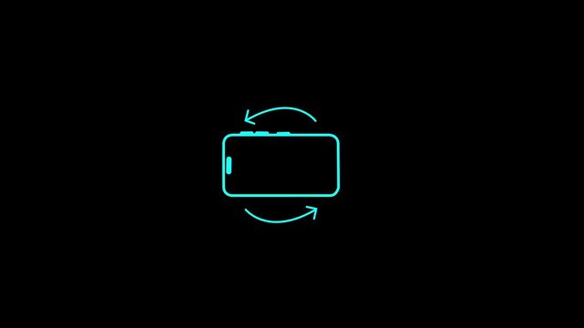 animation of rotate your phone.Turn you Smart phone rotate device screen, Phone flip sign, Phone Rotation animation. Device rotation sign..4K video.