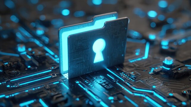 Digital folder security icon