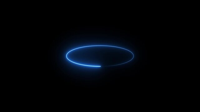 Neon circle bottom base rotating 3d animated hologram neon circle base up down scan 4k Animation .