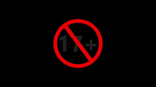 Animation cartoon Number 17 sign symbol motion graphics on white circle black background, Motion Graphic .