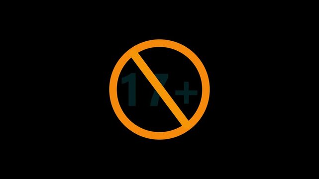 Animation cartoon Number 17 sign symbol motion graphics on white circle black background, Motion Graphic .