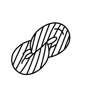 Two grilled food slices icon