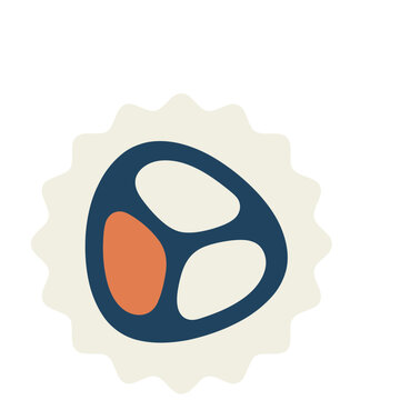 Abstract geometric shape with organic elements