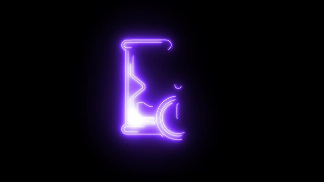 Glowing neon purple frame bracket outline on black background highlight overlay motion graphic neon,purple,frame,border,bracket,outline,corner,highlight,focus,selection,ui,overlay,icon,symbol,glow,lum