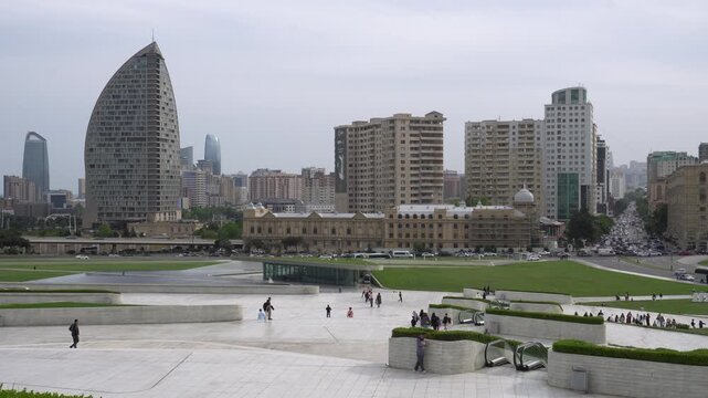 Urban cityscape of Baku. Concept of architecture and travel.