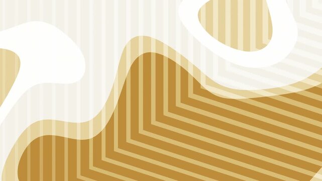 Modern abstract design with white gold gradient background wavy shapes and striped patterns. Suitable for luxury branding and artistic projects.