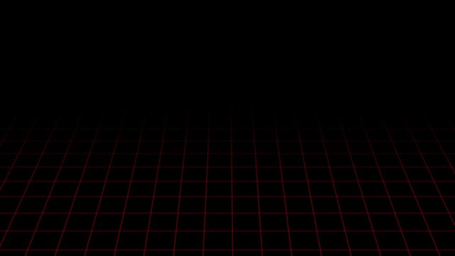 Animated white grid lines intersecting on black background for digital graph display. Dynamic motion grid texture with geometric precision for tech...