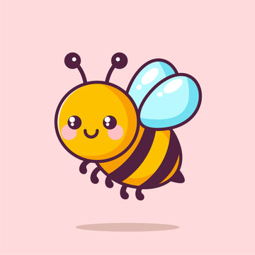 a cute bee flying