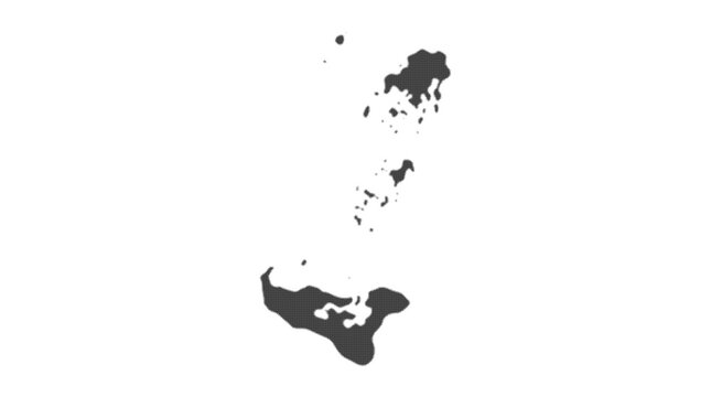 Detailed vector silhouette map of Tonga filled with a complex black and white mosaic pattern, perfect for educational projects, travel design, and geographic infographics.