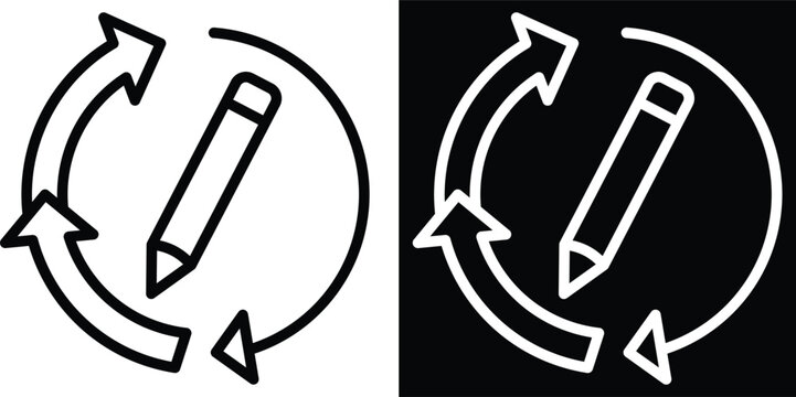 iterate Two-tone version in black and white background