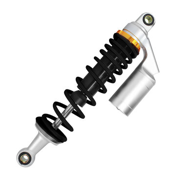 Shock absorber Subtank black spring , isolate on transparent background.	