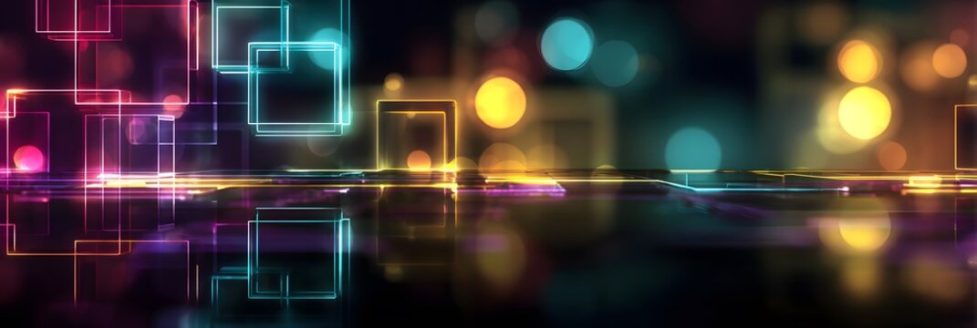 Gros plan d'un circuit imprim&eacute; futuriste lumineux, fond abstrait pour concepts technologiques, cybers&eacute;curit&eacute; et intelligence artificielle