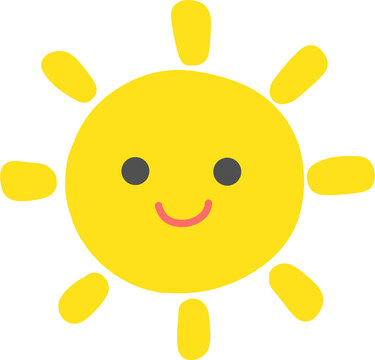 happy sun cartoon character
