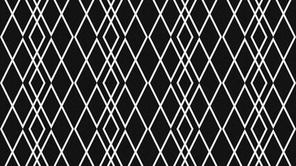 Fototapeta premium Seamless Geometric Diamonds Lattice Pattern on Black Background