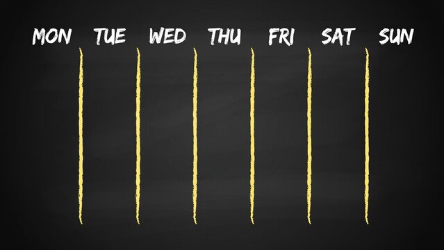 Teacher's day weekly planner chalkboard style schedule for educators students classroom organization