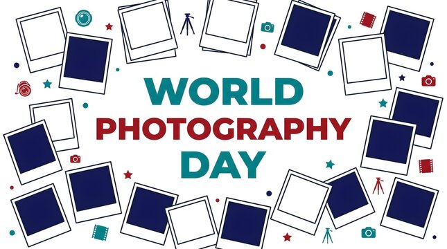 Celebrating world photography day a vibrant collage of cameras and photographic memories